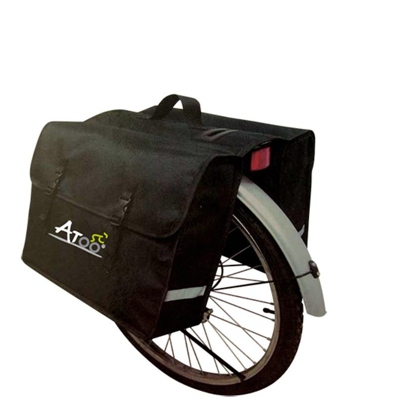 SACOCHE VELO PORTE BAGAGE A PONT 2 VOLUMES OPTIMIZ NOIRE (+/-40L)
