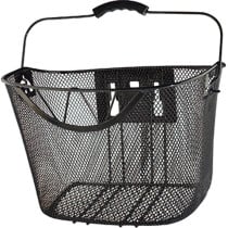 PANIER AV A CLIPS ACIER MAILLE XXL NOIR 350X250X250MM (FIXATION SUR CINTRE 22/25.4/31.8)