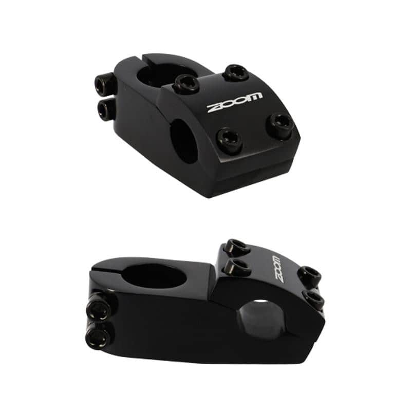 POTENCE BMX ALU AHEAD SET 1''1/8 NOIRE OUVRABLE FIXATION 4 VIS CINTRE 22.2MM